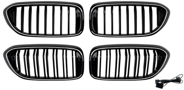Grile BMW G30/G31 Non-LCI Gloss Black (Iluminate LED)