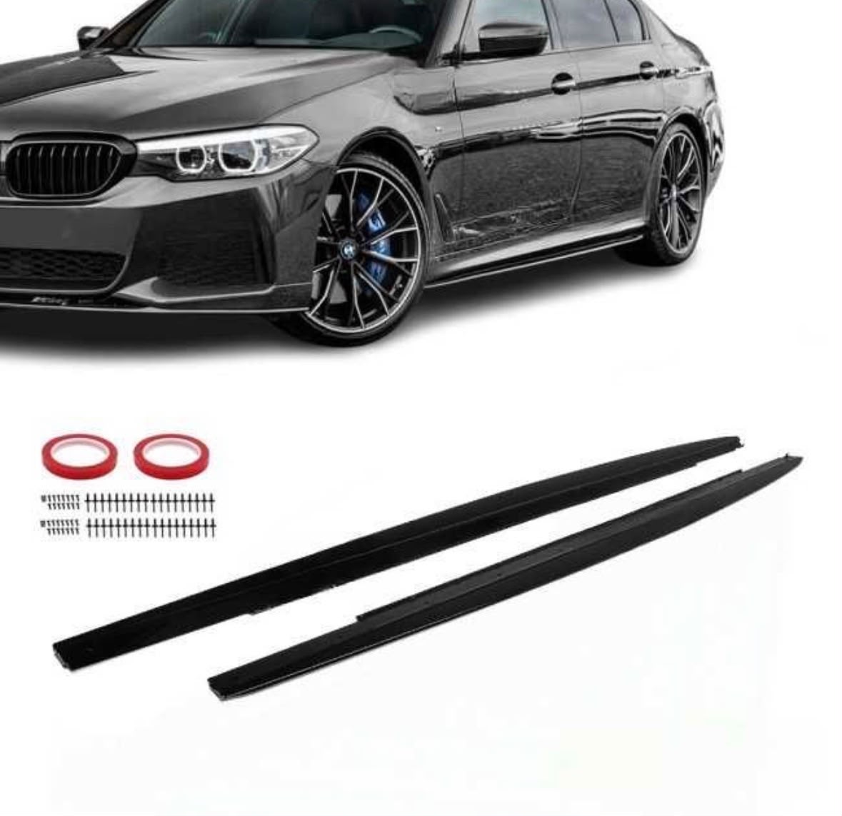 Prelungiri Praguri Laterale BMW Seria 5 G30/G31 M Performance Gloss Black