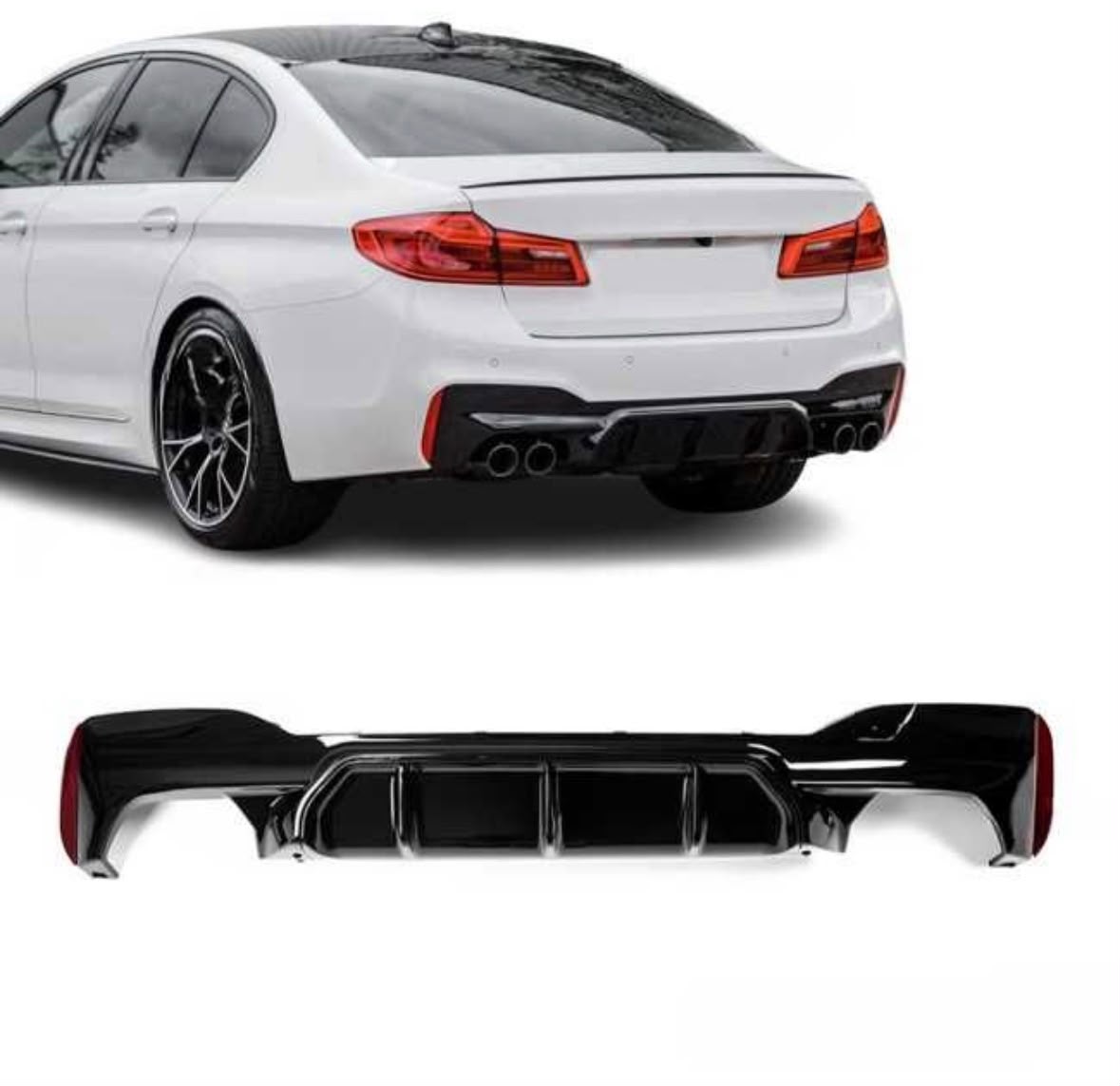 Difuzor BMW M Performance G30/G31 Gloss Black – Quad Exhaust