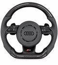 Volan Audi RS Carbon Flat-Bottom – Compatibil A4 B8/B8.5, A5 B8/B8.5