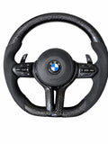 Volan BMW M Performance din fibră de carbon și Alcantara – Compatibil Seria 5, 6 și 7 (generația F)